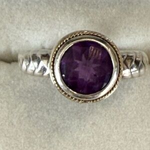 EFFY 925/18k  Amethyst Ring